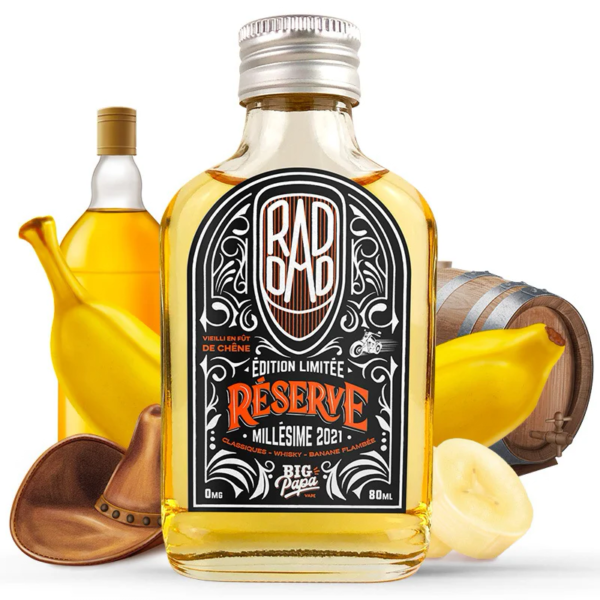 Rad Dad Réserve 2021 Big Papa Classic Whisky Banane vieilli en fût de chêne 80 ml