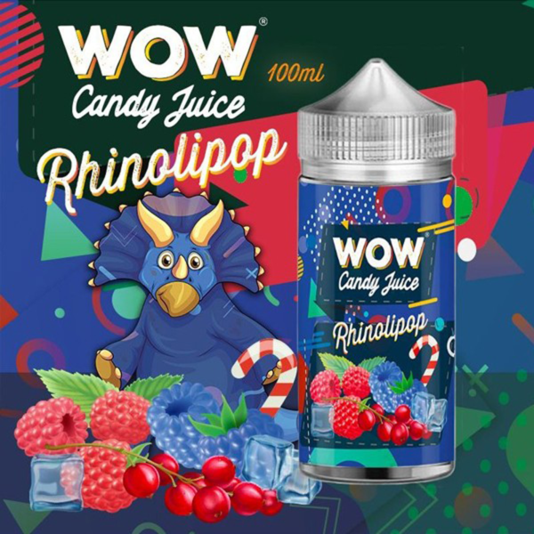 Rhinolipop WOW Candy Juice Bonbon framboise framboise bleue groseille Frais 100 ml