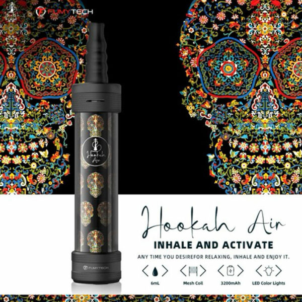 e-chicha-portable-hookah-air-6ml-3200mah-skull-art-fumytech