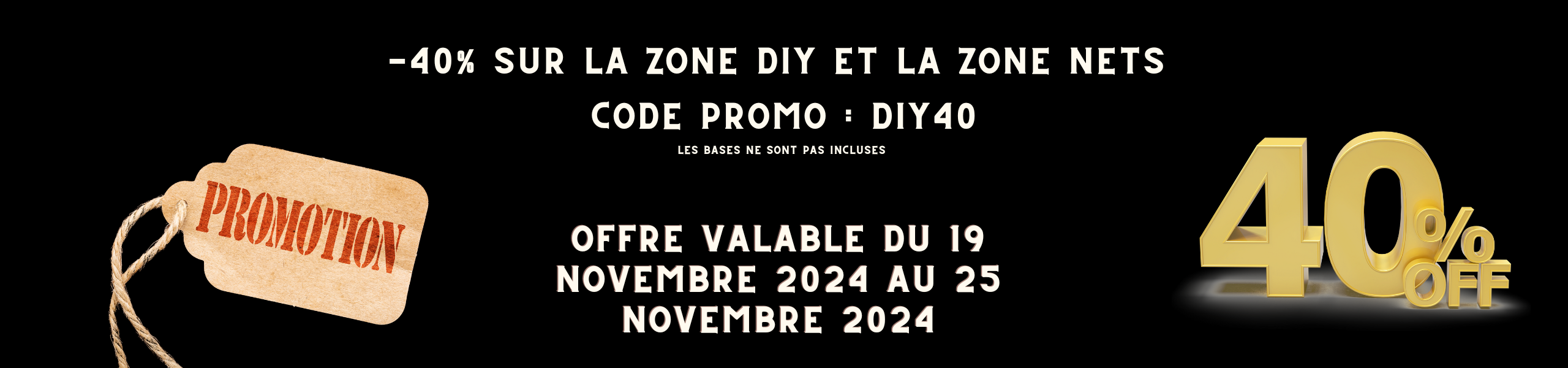 Copie de Copie de -40% sur tous les Eliquides, Concentrés, Bases et nicotines Code promo LAZONE40 (1)